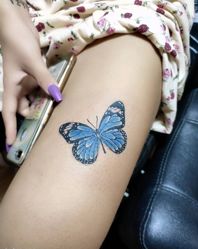 蝴蝶纹身图片_手臂纹身图案