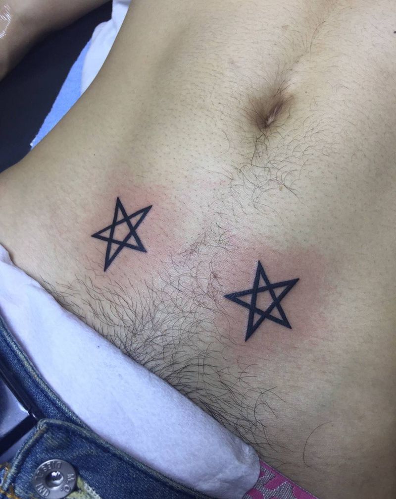 五芒星纹身图片