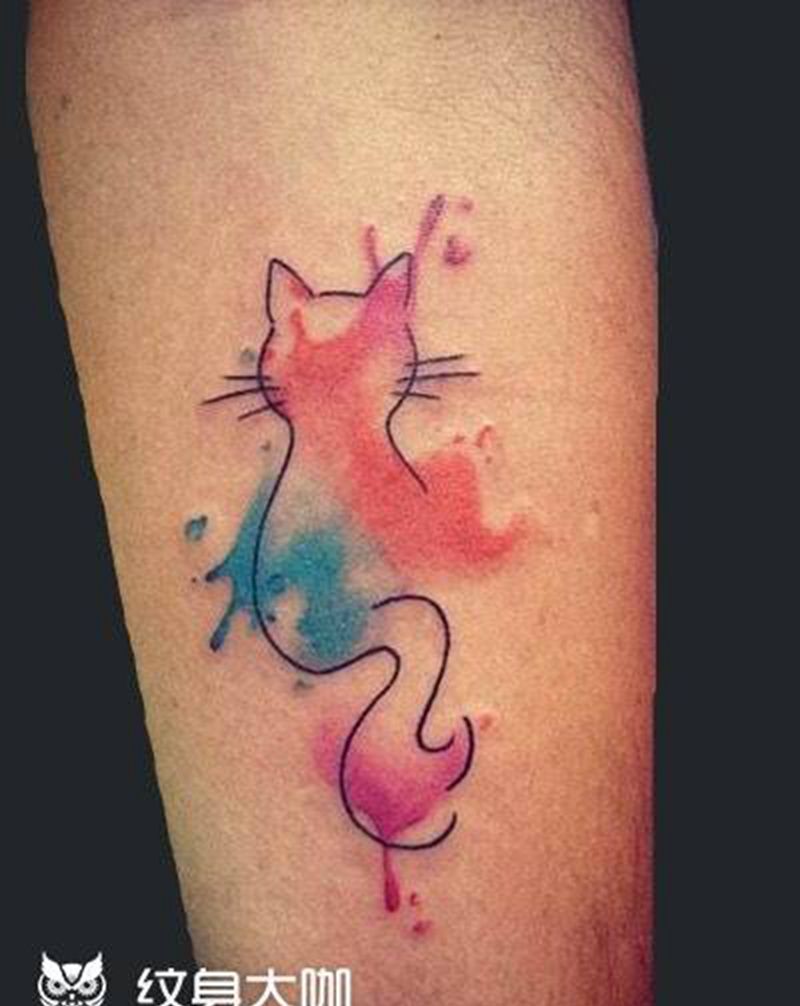 猫纹身图片