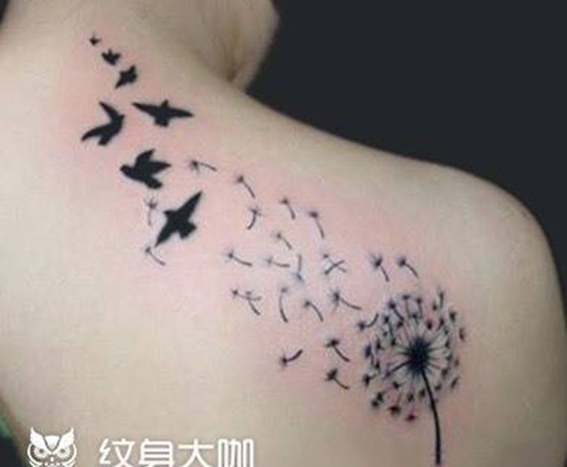 蒲公英纹身图片