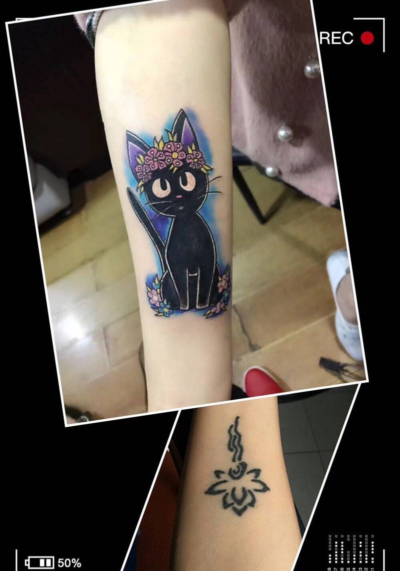 盖头效果纹身图片