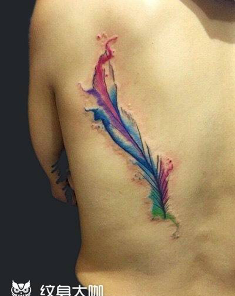 羽毛纹身图片