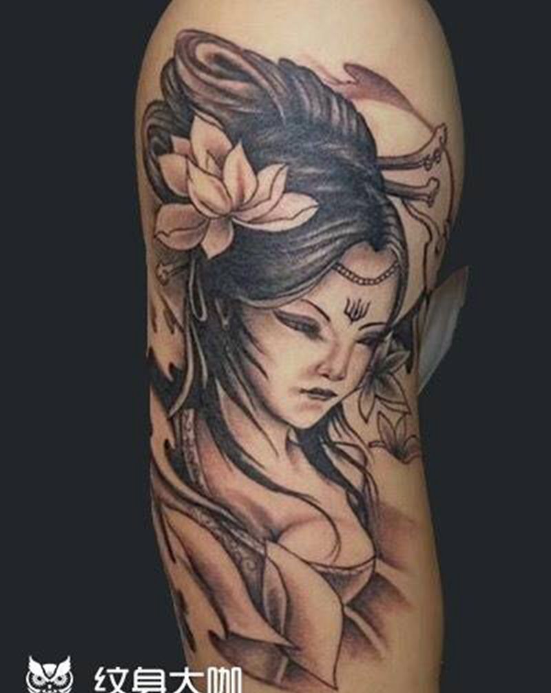 艺妓纹身图片