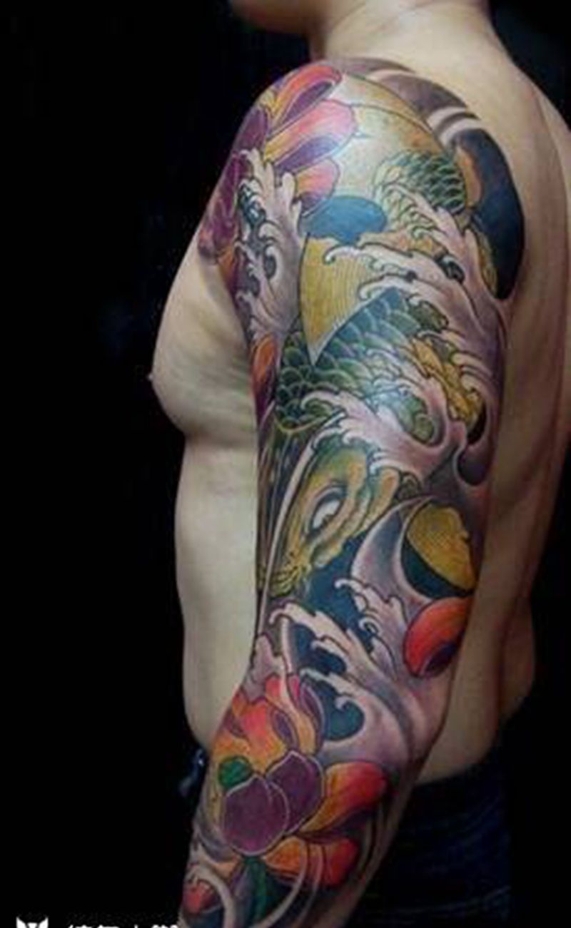 传统花臂纹身图片