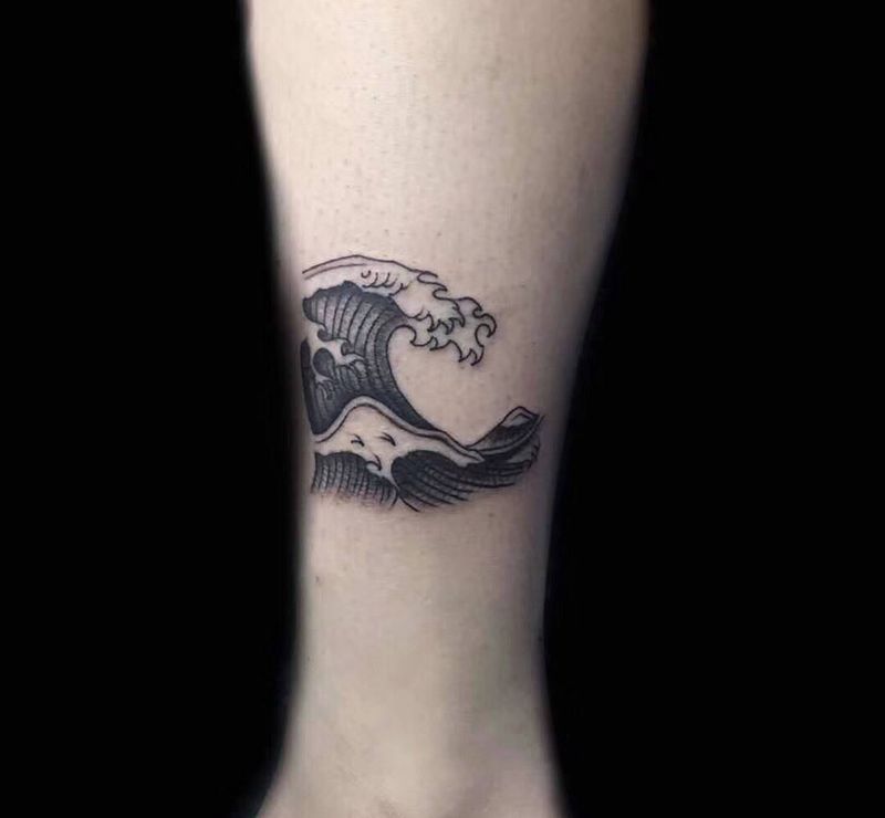 浪花纹身图片