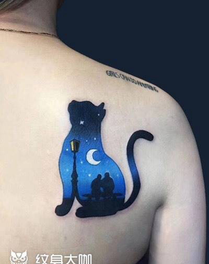 猫纹身图片