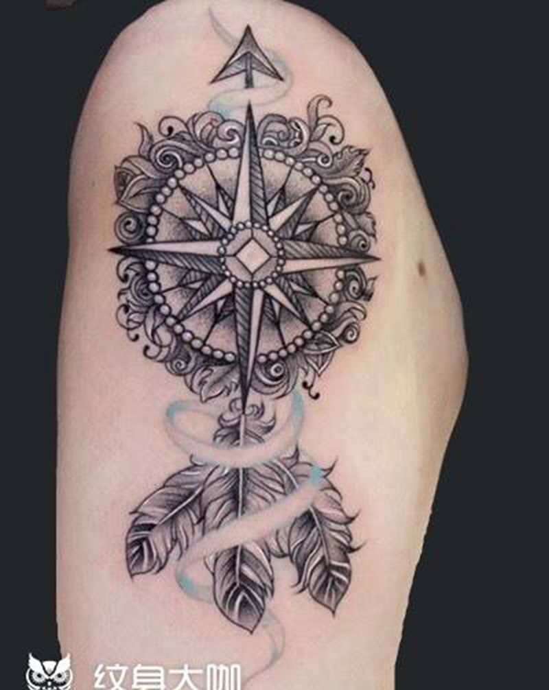 捕梦网纹身图片