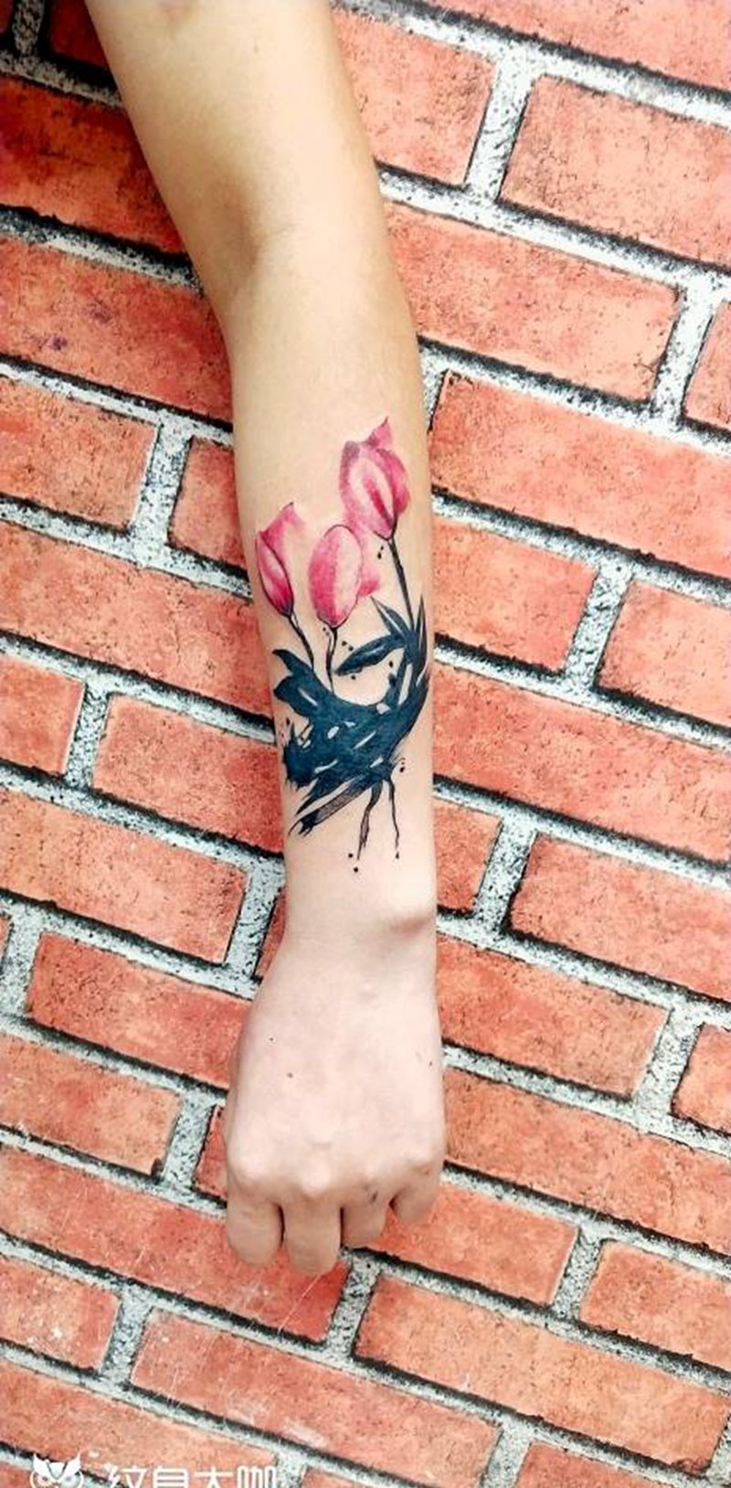 盖图案 花花纹身图片