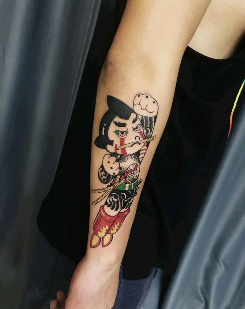 社会阿童木纹身图片_手臂New School新传统纹身图案