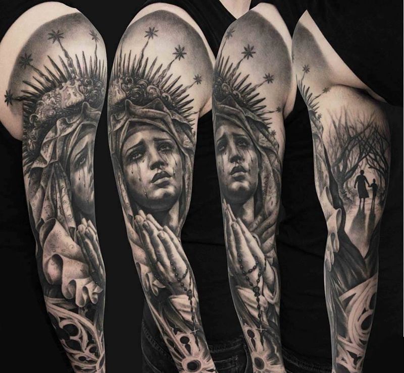 欧美花臂纹身图片