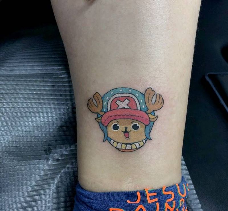 乔巴纹身图片_腿部New School纹身图案