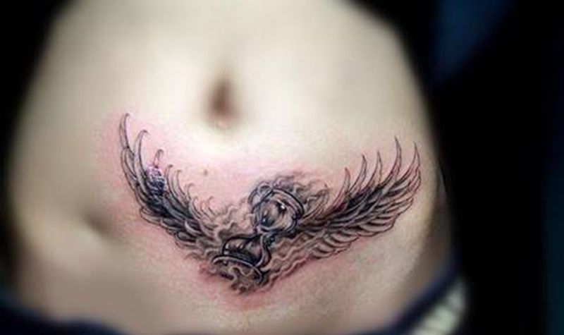 掩盖疤痕纹身图片