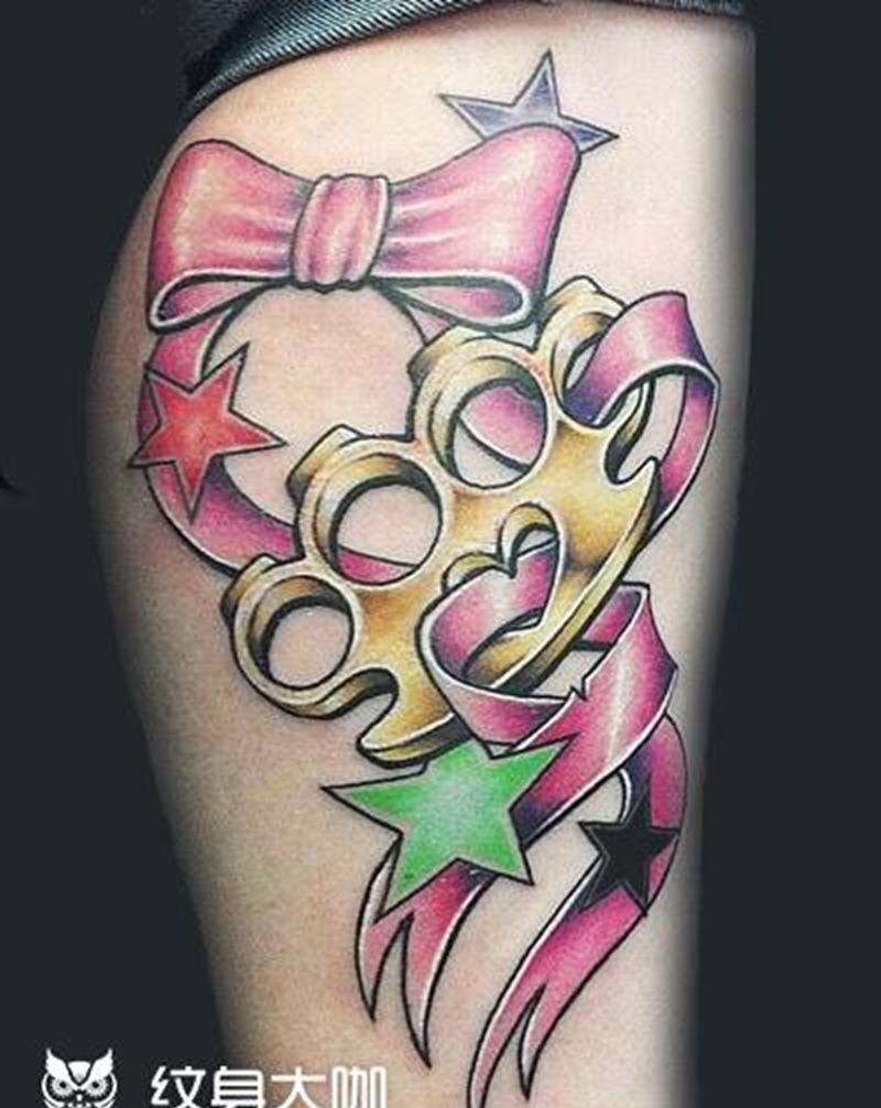 蝴蝶结纹身图片