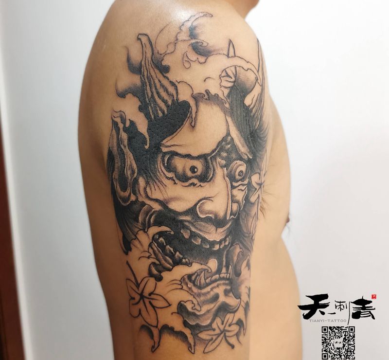 般若纹身图片_手臂新传统纹身图案