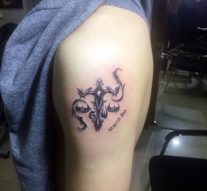 天平座专属定制纹身图片