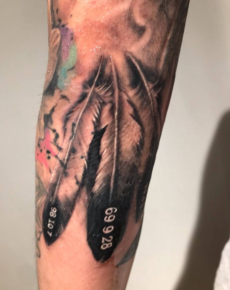 羽毛纹身图片