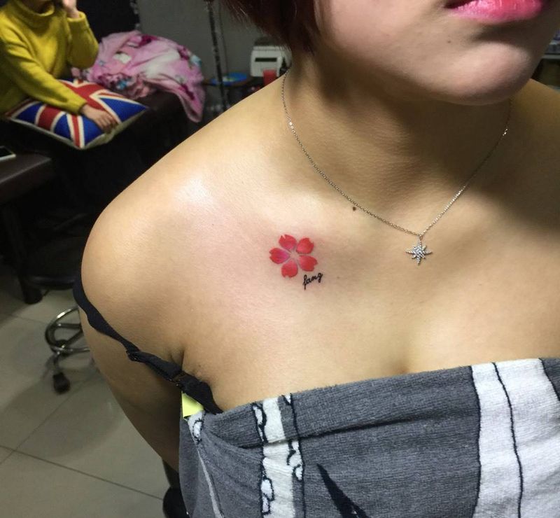 樱花纹身图片