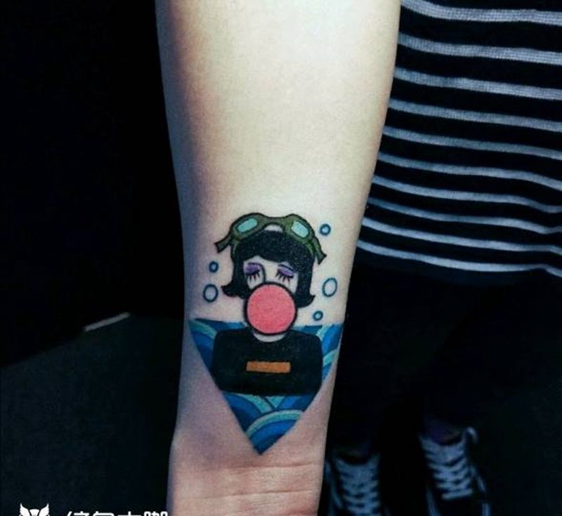 修改纹身图片_手部水彩纹身图案