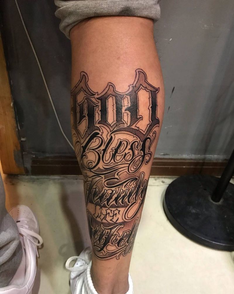 奇卡诺花体纹身图片