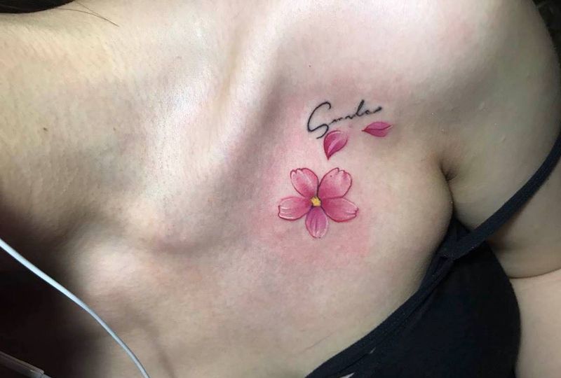 樱花纹身图片