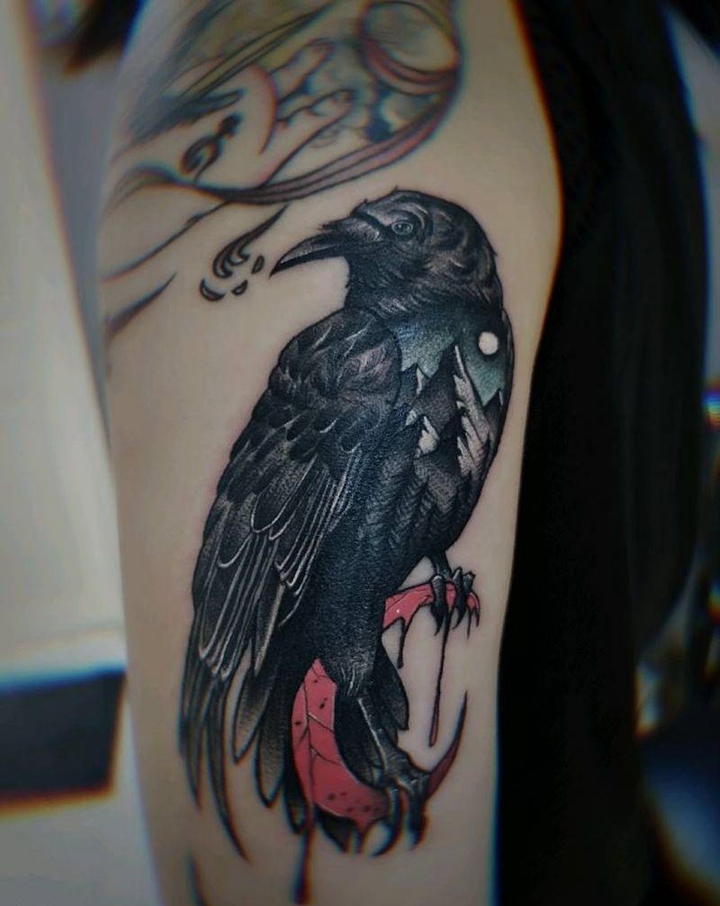 暗黑风纹身图片_手臂New School暗黑风格纹身图案