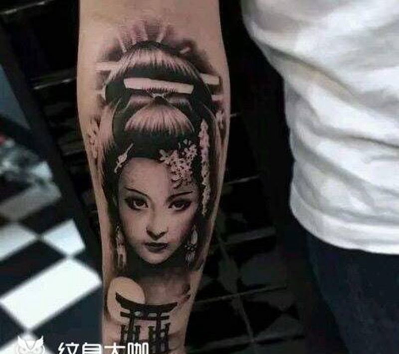 艺妓纹身图片