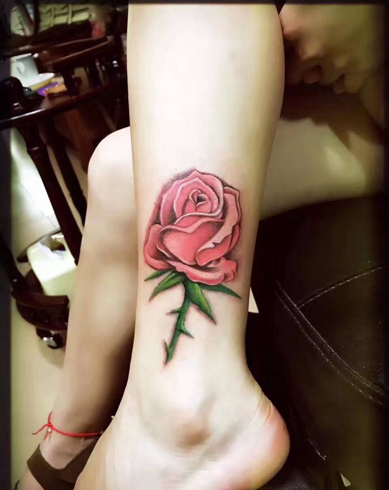 玫瑰花纹身图片