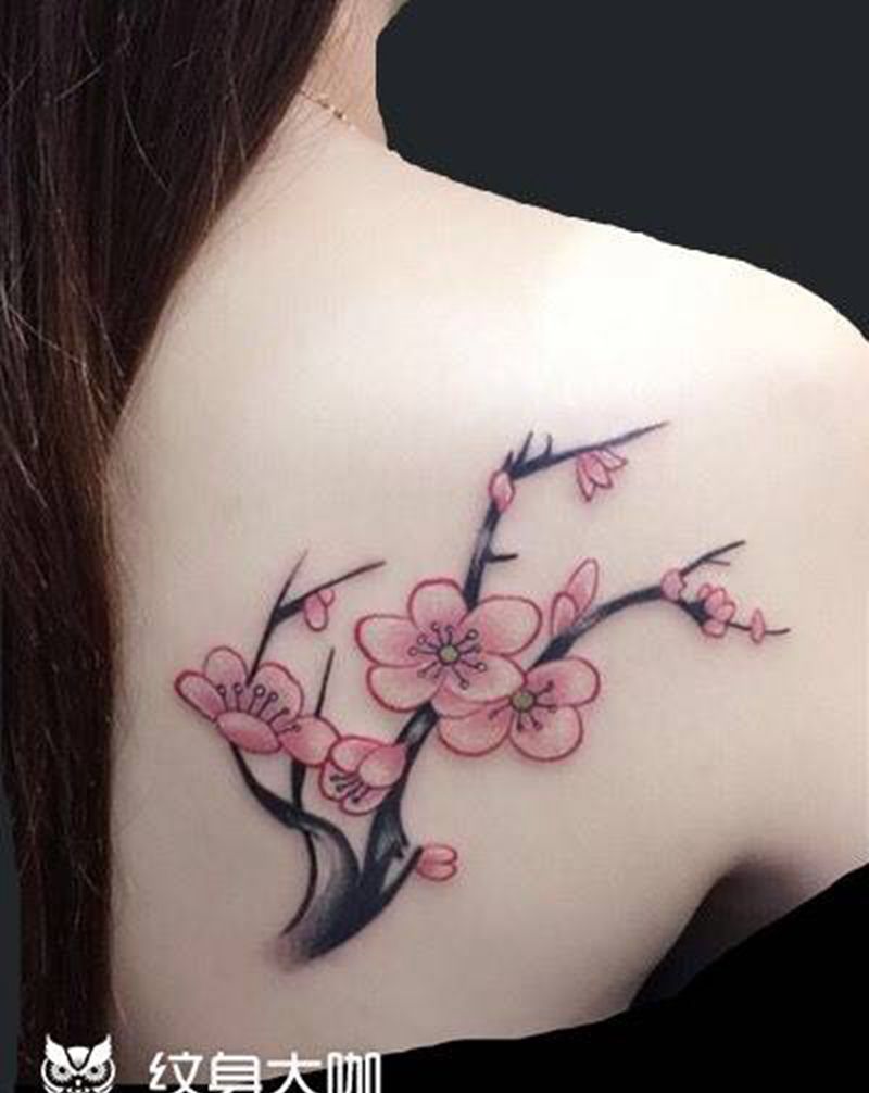 桃花纹身图片