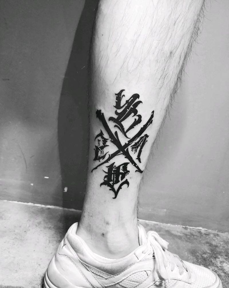 花体字纹身图片