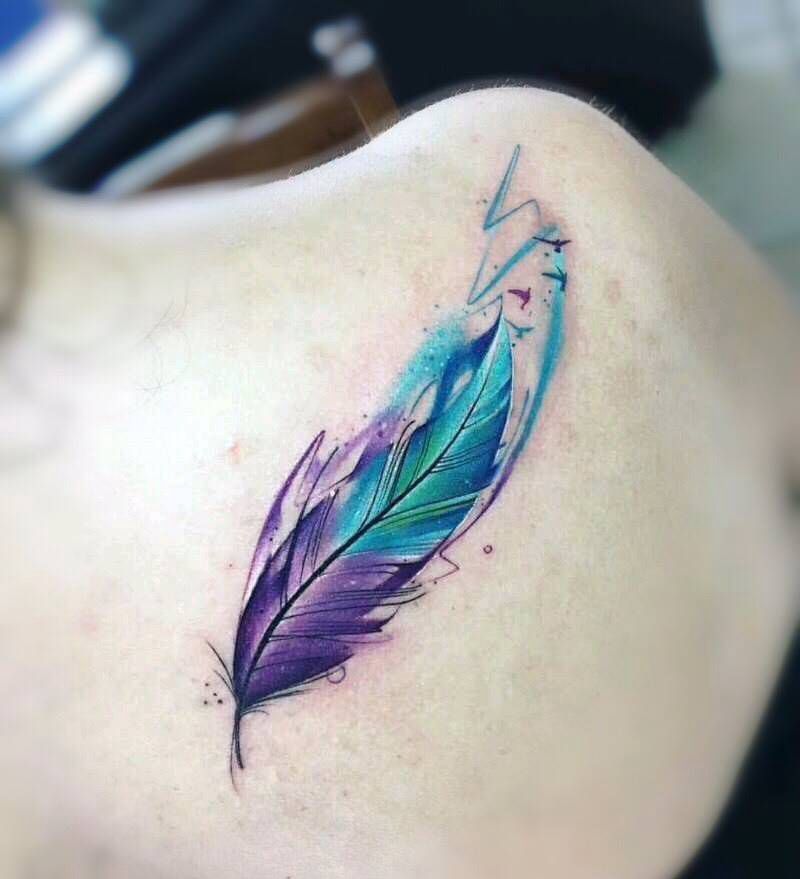 羽毛纹身图片