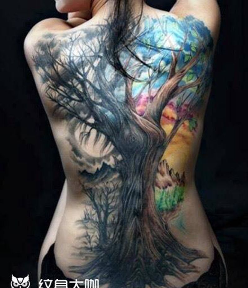 树纹身图片