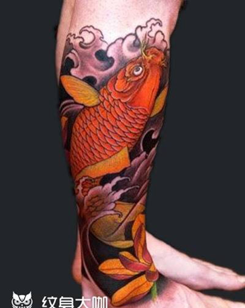 包小腿纹身图片