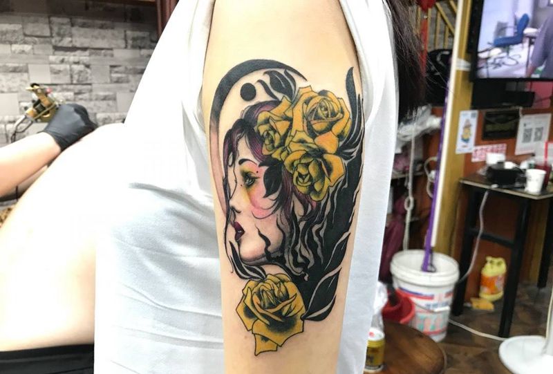 欧美大妞纹身图片