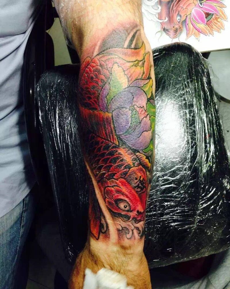 彩色遮盖纹身图片