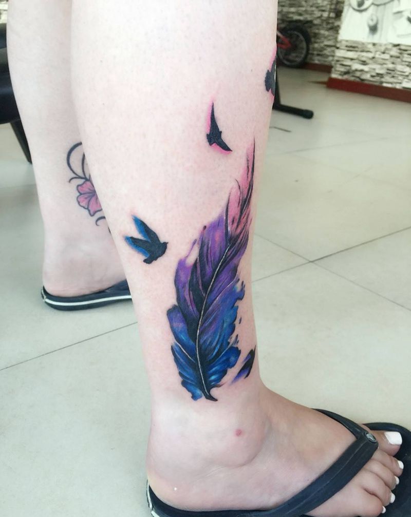 羽毛纹身图片