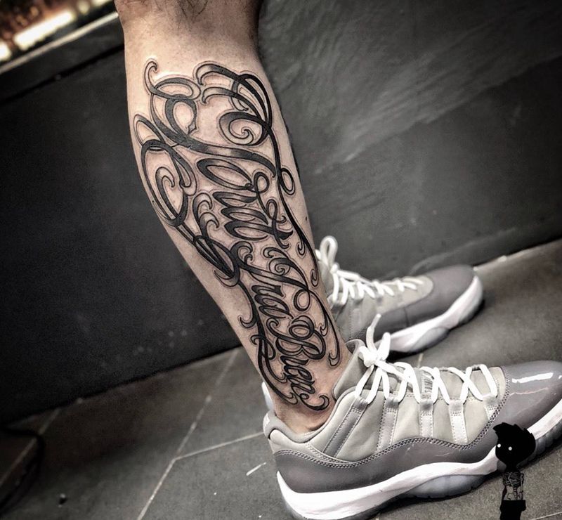 花体字纹身图片