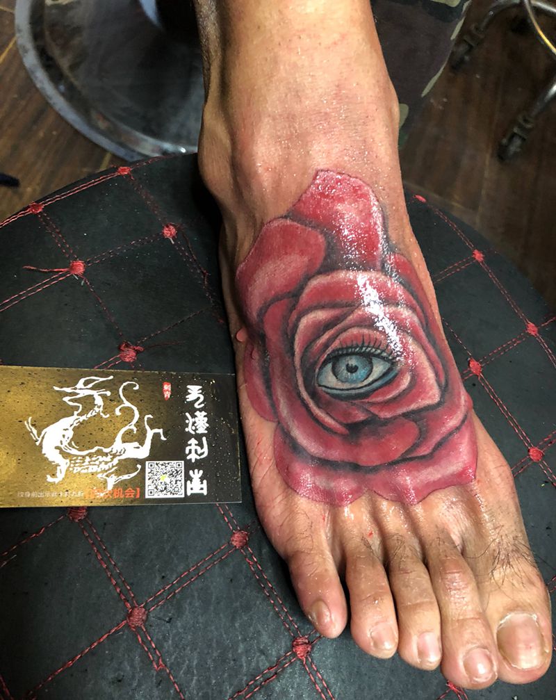 脚面380元纹身图片