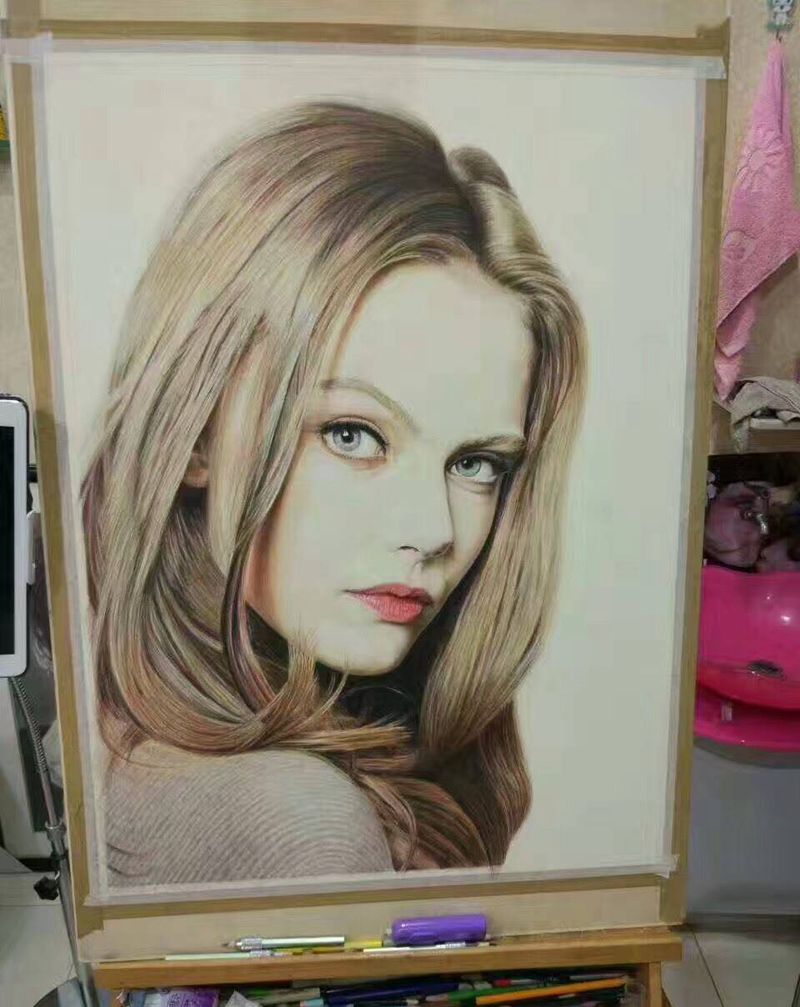 人物练习纹身图片_写实成品手稿纹身图案