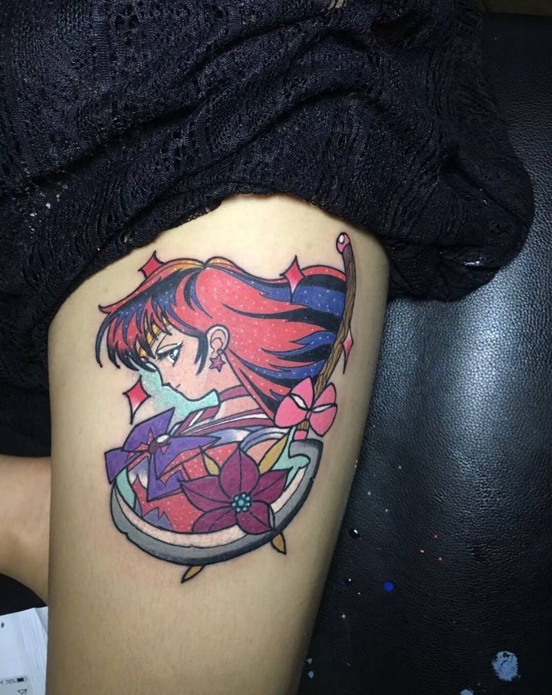 动漫纹身图片_腿部欧美原创纹身图案