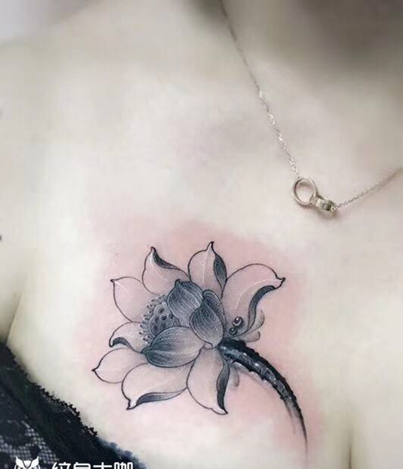 疤痕去无踪纹身图片_胸部新传统纹身图案