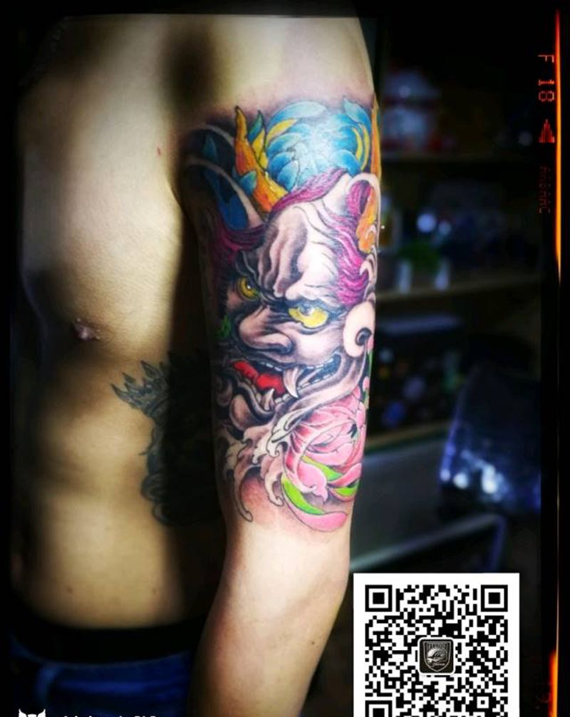 般若纹身图片_手臂传统人物鬼神成品纹身图案