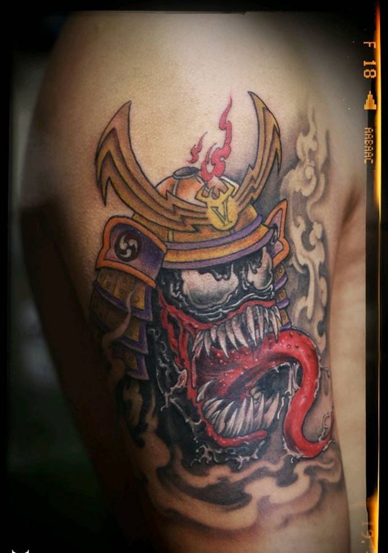 毒液纹身图片_手臂欧美传统清新人物鬼神宗教原创成品手稿纹身图案