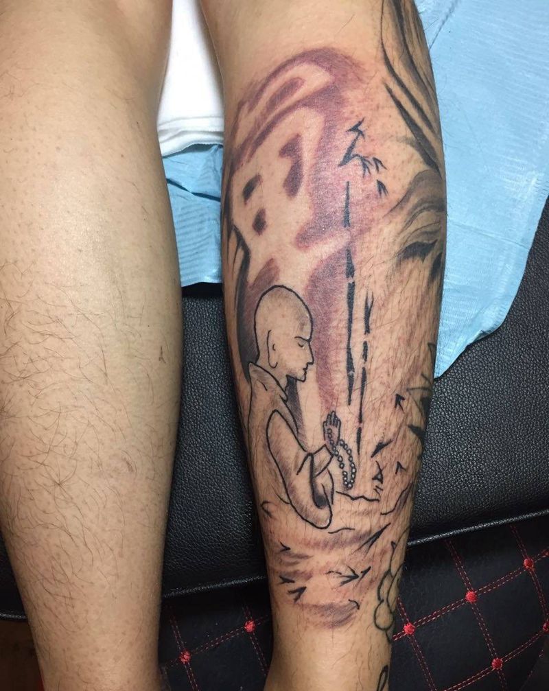 禅悟纹身图片_腹部腰部腿部手部脚部背部手臂臀部传统鬼神纹身图案