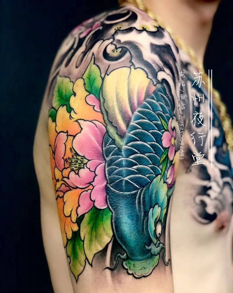 半甲遮盖作品纹身图片