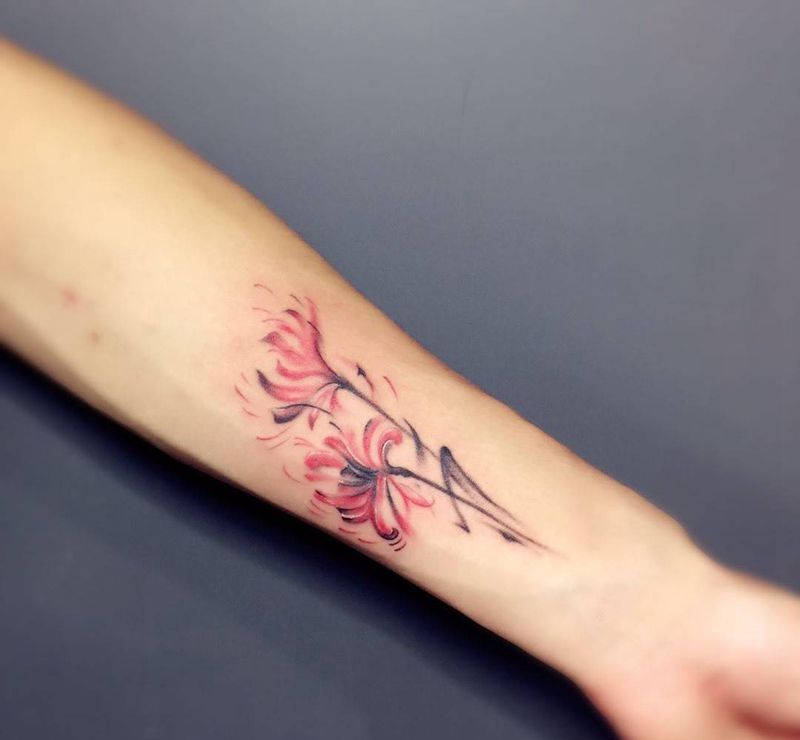 罂粟花纹身图片_成品纹身图案