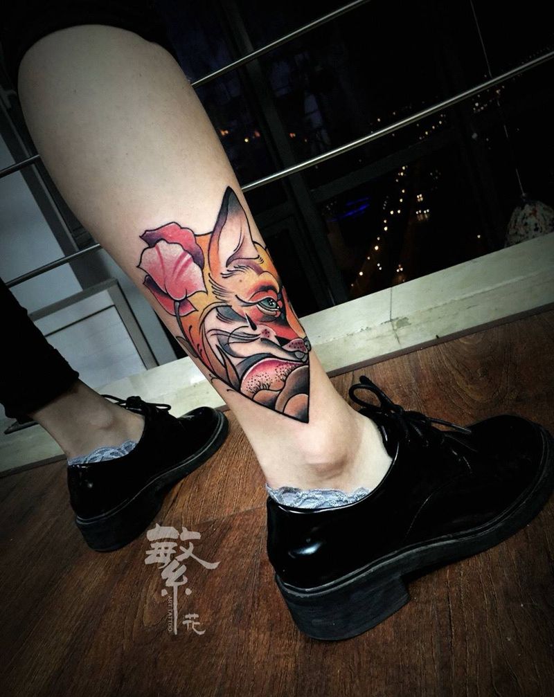 小狐狸纹身图片