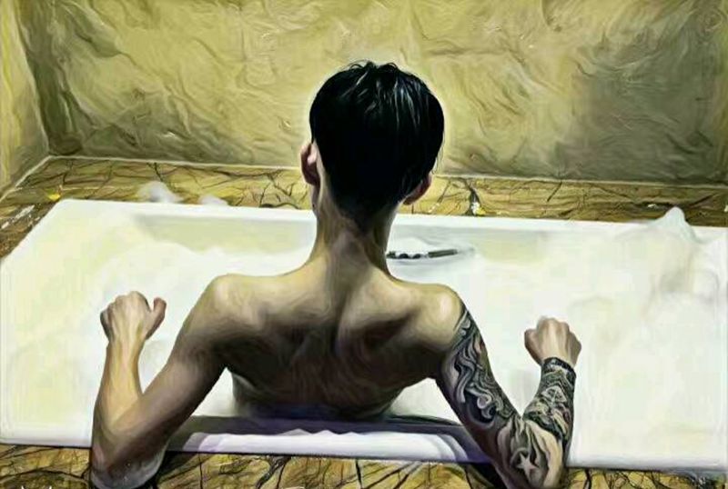 花臂纹身图片_手臂欧美写实动物人物植物花体英文花美式漫画成品纹身图案