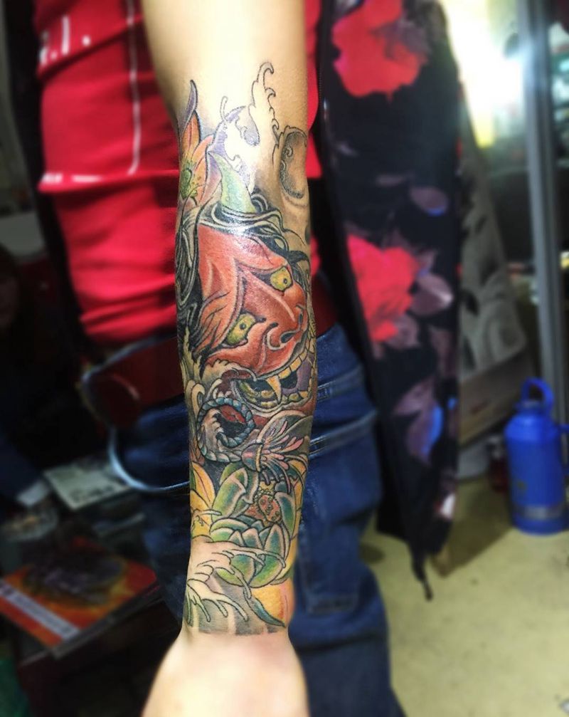 小包臂纹身图片