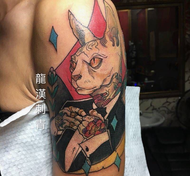 猫,设计独一无二纹身图片