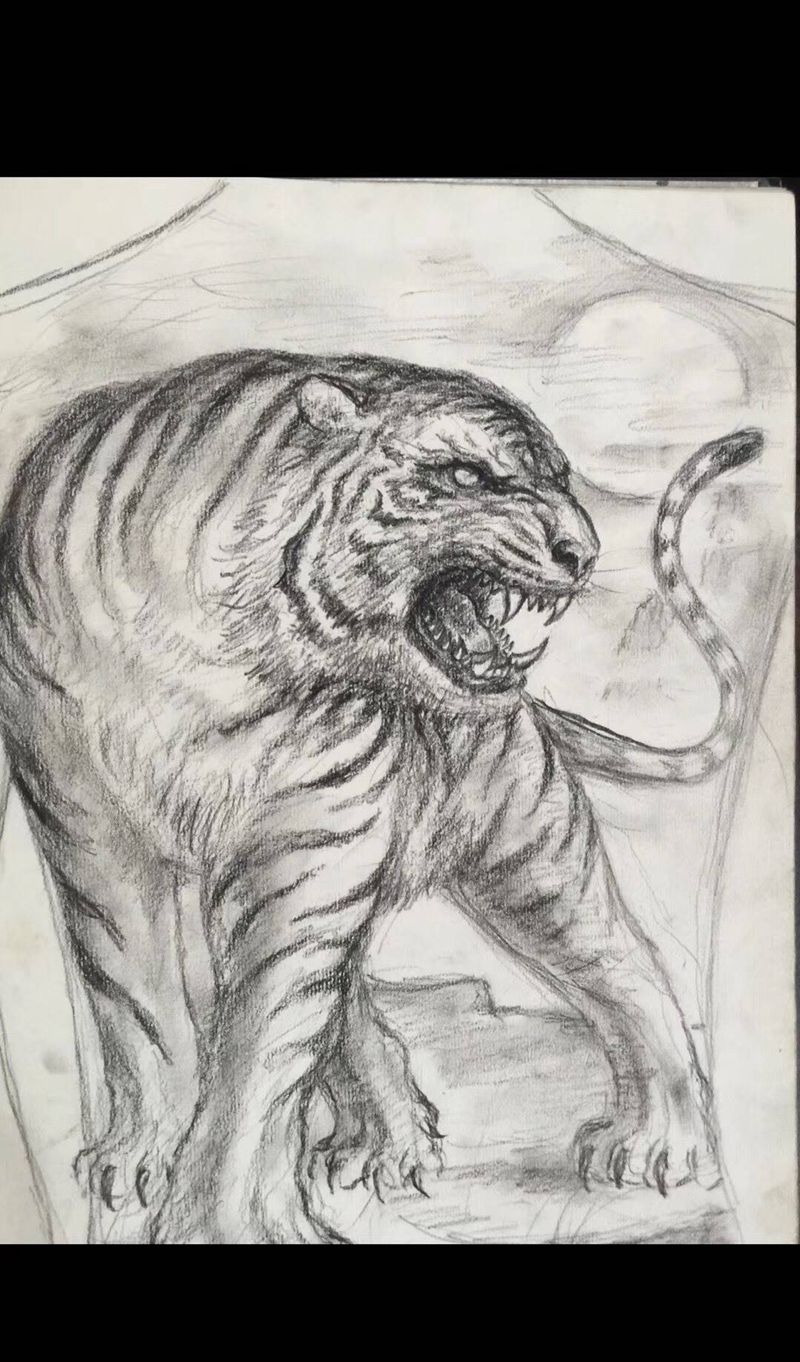 绘画作品纹身图片_臀部颈部腰部腿部手部肩部欧美传统纹身图案